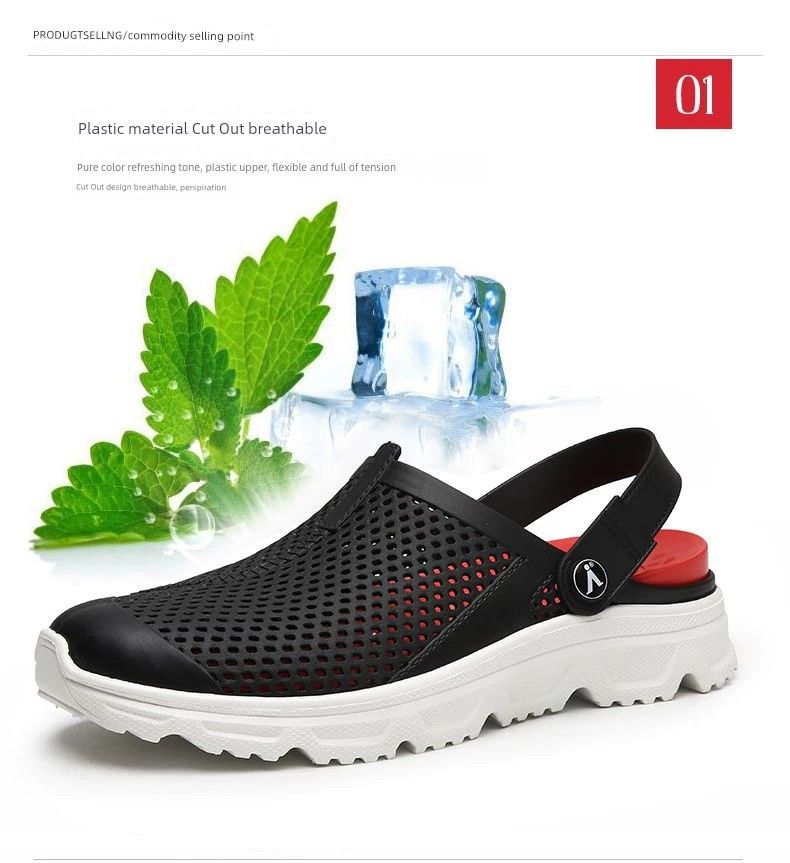 Pantofole estive da uomo alla moda antiscivolo per padre di mezza età, sandali per anziani con punta chiusa e suola spessa_voghion.com
