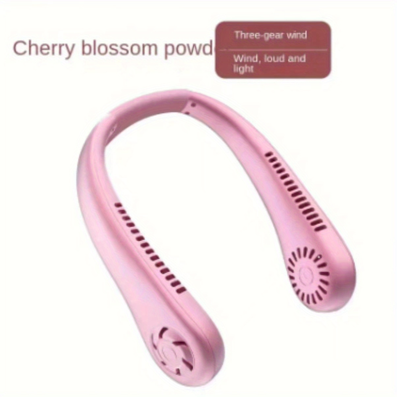 1 adet Askılı Boyun Hava Soğutucu USB Şarj Edilebilir Askılı Boyun Fanı Yapraksız Fan Sessiz Fan Tam Şarj 6-8 Saat Kullanılabilir, Açık Hava, Ev İçin Uygundur_voghion.com