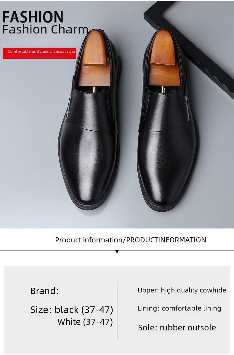 Herren Abendschuhe Herren Britisches Leder Spitz Jugend Lederschuhe Weiße Schuhe Einzelschuhe_voghion.com