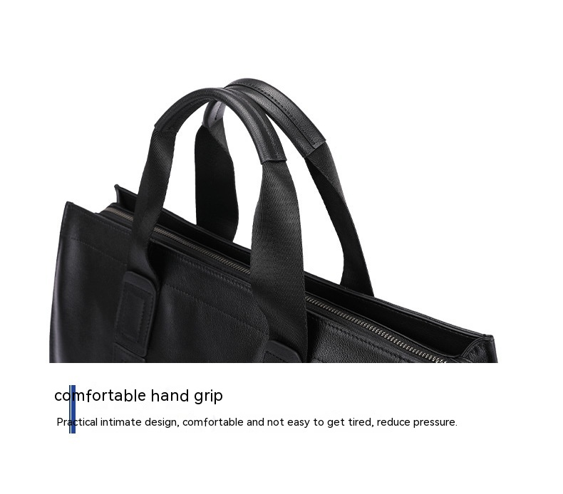 2023 Nova Bolsa Masculina Couro Genuíno Bolsa Masculina Couro de Vaca Bolsa para Computador 14 Polegadas Negócios Grande Capacidade Crossbody Pasta_voghion.com