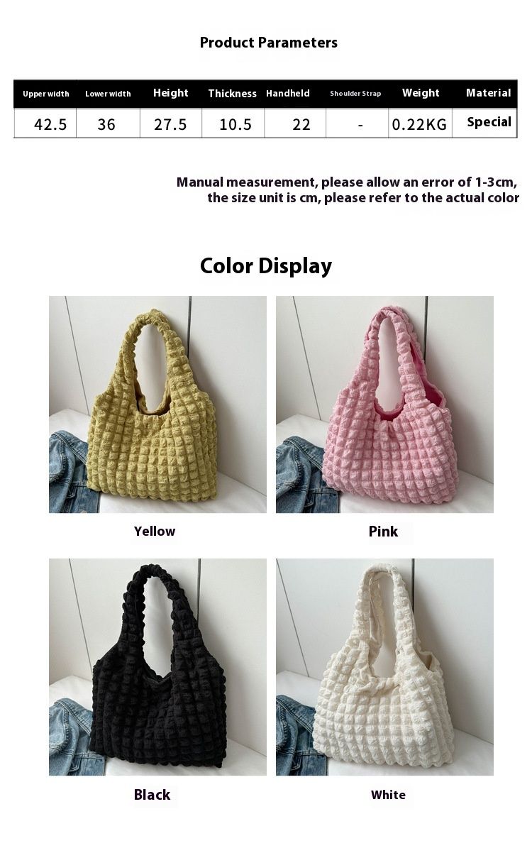 Estilo ocidental versátil nuvem plissada para mulheres 2024 bolsa coreana de axila com design de grande capacidade e uma sensação de_voghion.com