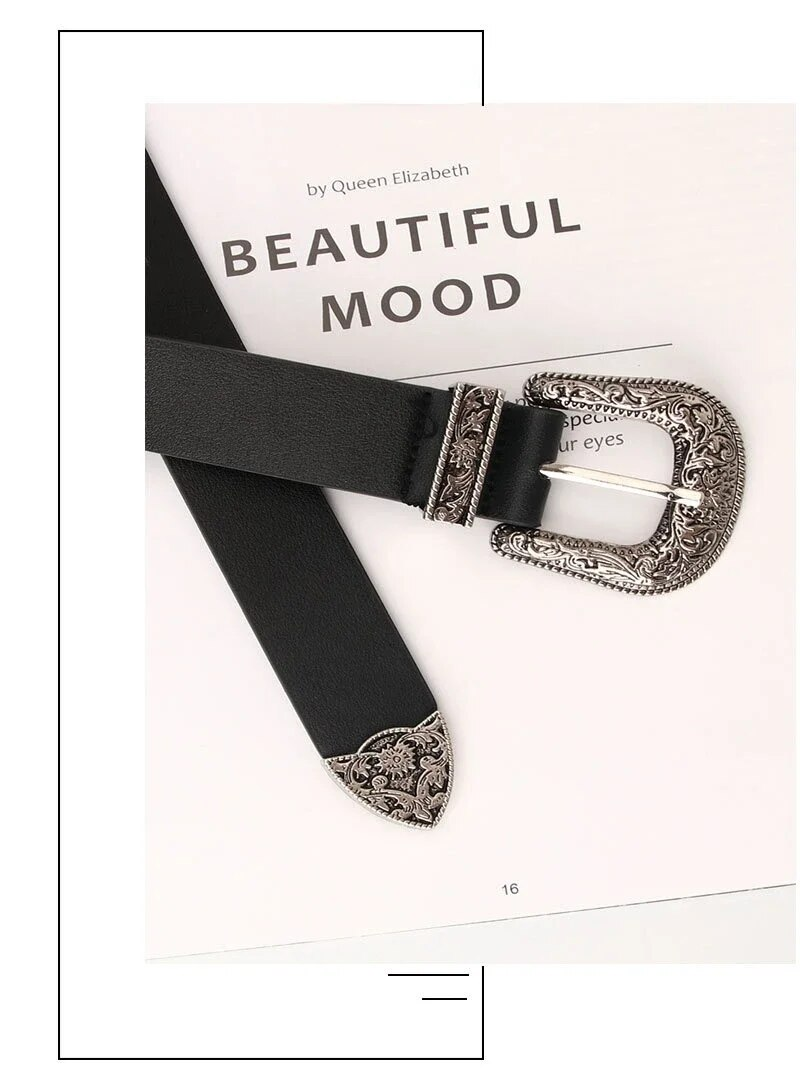 HOT Adjustable Boho Wetern Fashion Jeans Women's Round Buckle Cinturones Para Mujer Ceinture Femme Belt_voghion.com