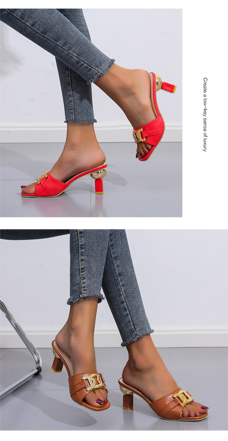 Pantofole estive extra size, con punta aperta, per donne che amano l'outdoor, con tacco quadrato_voghion.com