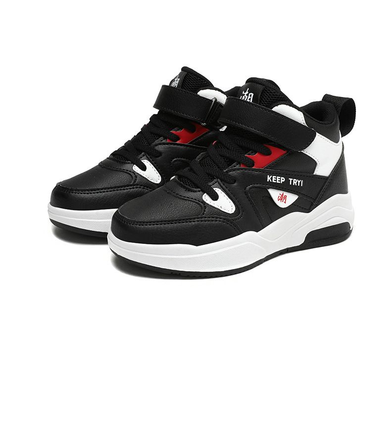 Neue Kinderschuhe High Top Kinderschuhe mit weicher Sohle Sportschuhe Herbst Klettlaufschuhe Kinder-Basketballschuhe Cross Border_voghion.com