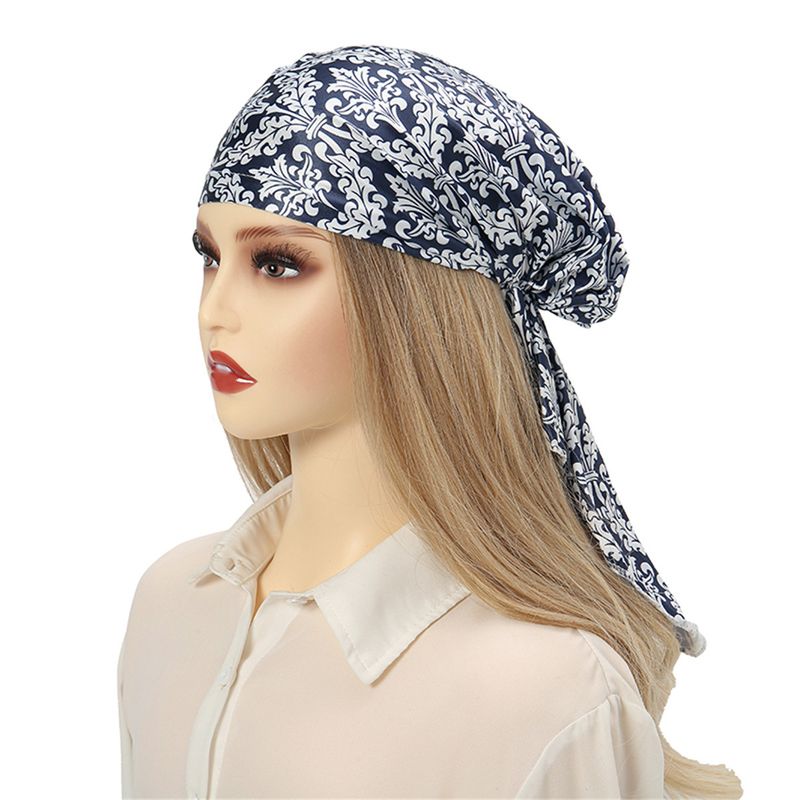 Nuovo cappello curvo in tessuto stampato multicolore Cappello turbante versatile stampato alla moda_voghion.com