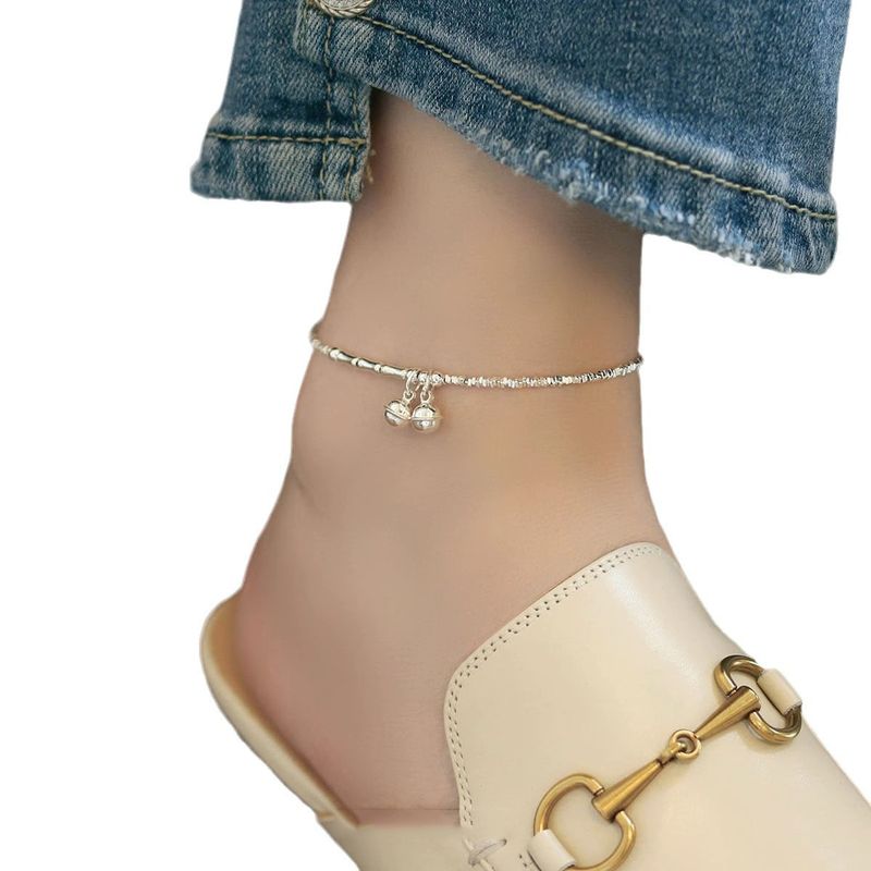 Cavigliera con campanella in argento spezzata per donna, portafortuna, nuova nicchia di lusso di fascia alta del 2023_voghion.com