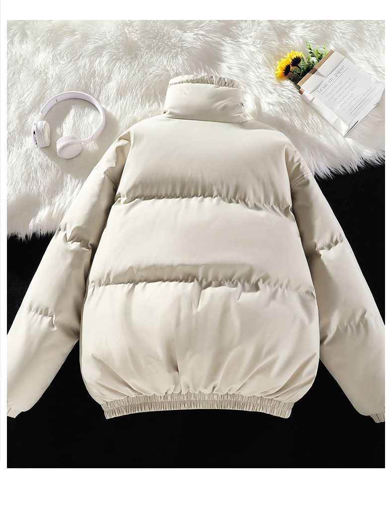 Unisex Oversized Stand Collar Winter Padded Coat - Warm Polyester Filler, Loose Fit, Plus Size (M-8XL), Multiple Colors_voghion.com