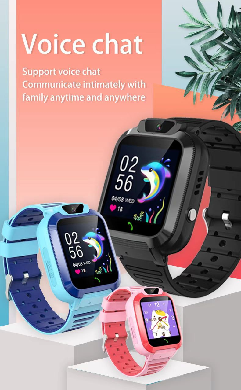 Smartwatch für Kinder mit GPS-Tracker, Kamera, Touchscreen und mehrsprachiger Unterstützung – wasserfest, Zwei-Wege-Telefonie, Kindersicherung_voghion.com