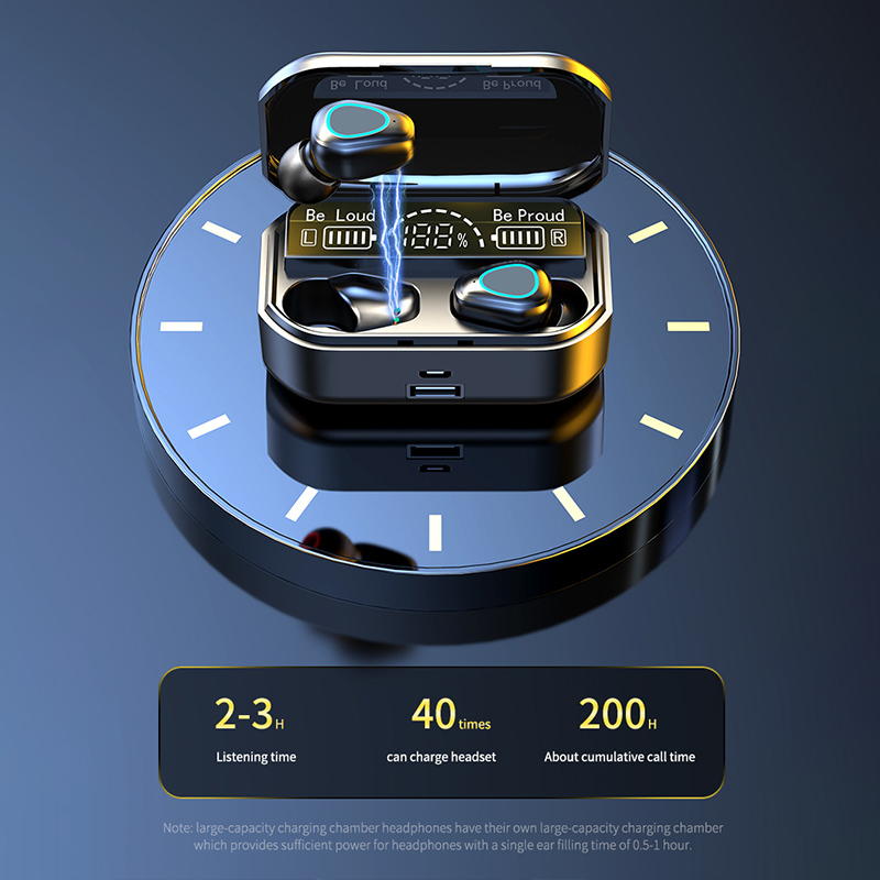 G28 TWS Ασύρματα ακουστικά Bluetooth 5.2 Στερεοφωνικά αθλητικά αδιάβροχα ακουστικά με γάντζο και μικρόφωνο, κουτί φόρτισης 2000mAh_voghion.com