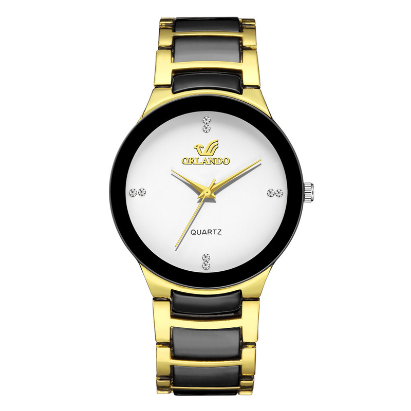 Minimalistische Bar Pin-abgestufte Herrenmode Trend Business Eleganter britischer Stil Stahlband Quarzuhr Herren_voghion.com