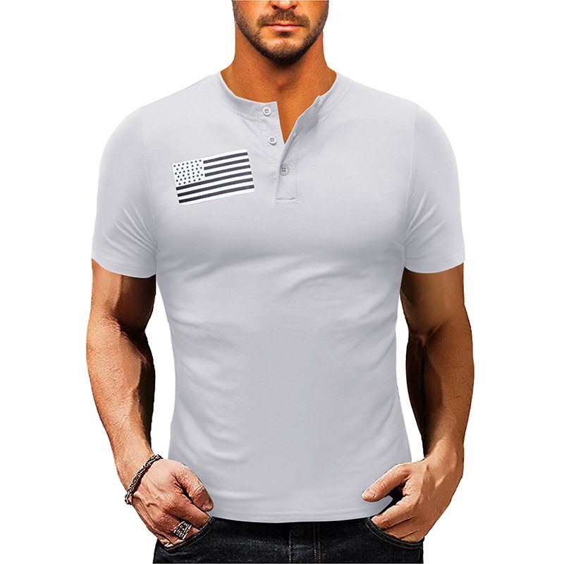 Henry T-Shirt für Herren, lässig, kurzärmelig, für Outdoor-Sport, Militär-Taktikhemd_voghion.com