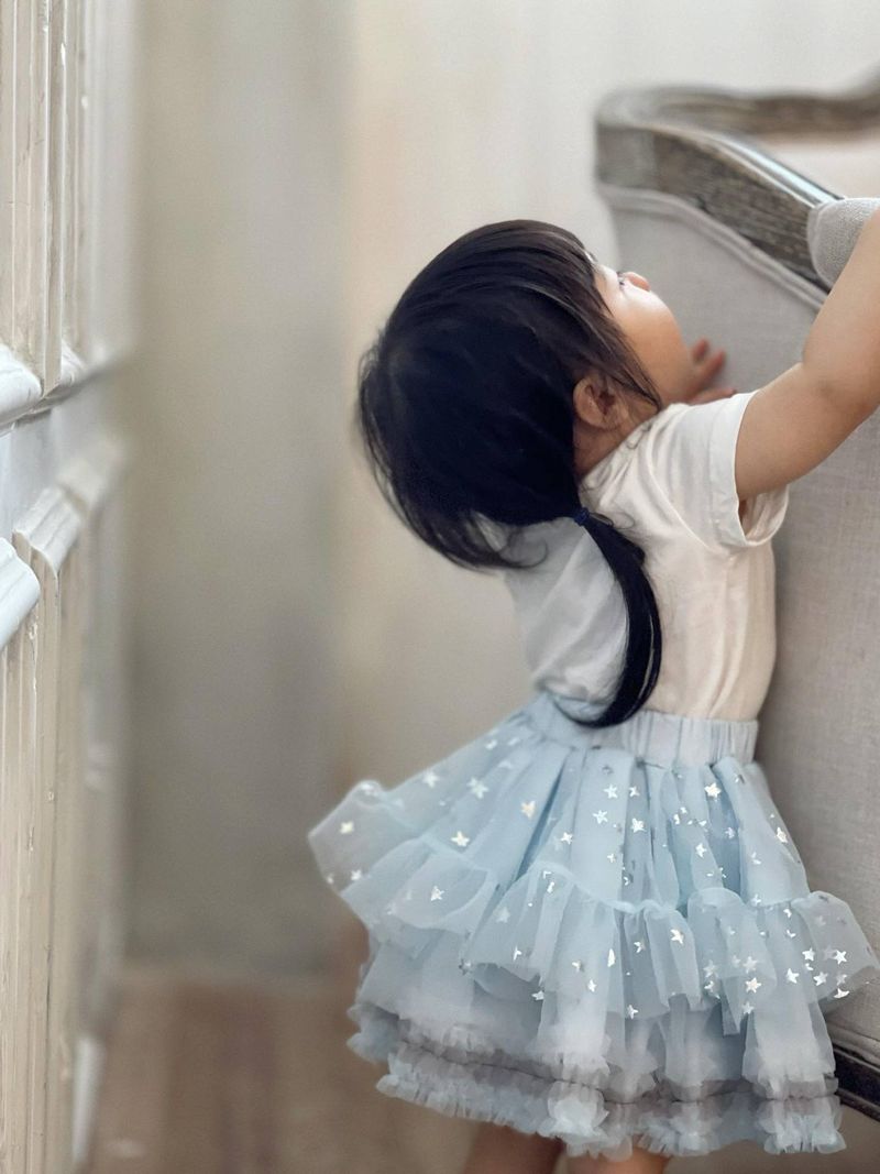 Vêtements pour bébés filles, robe tutu étoile, douce et ravissante jupe princesse gâteau au vent, jupe en gaze_voghion.com