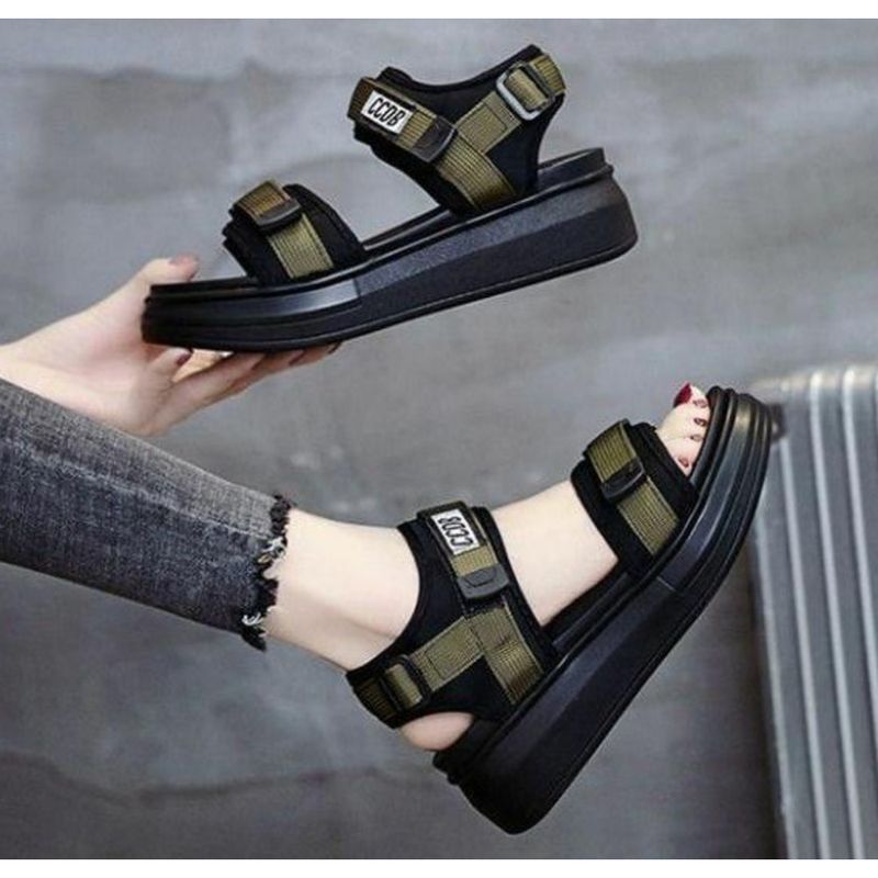 Sports Sandals Women 2024 Summer New Red Pine Cake Thick Platform Flat Pregnant Women Soft Soled Beach Shoes_voghion.com