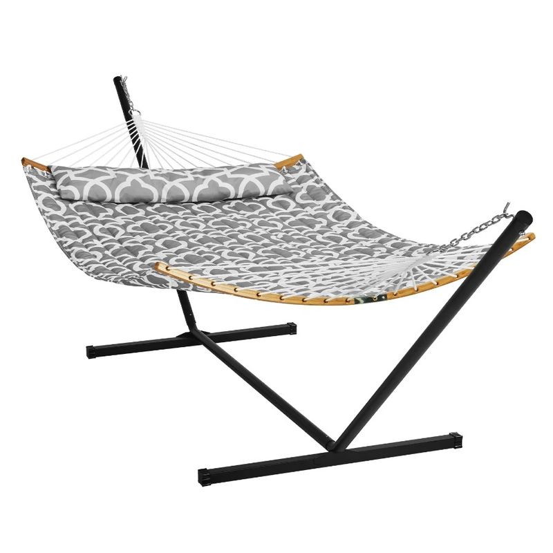 Hammock Hammock With Pillow With Bar Carrying Portable Bag Included Stand Double Person Detachable Curved Two And Spreader And_voghion.com
