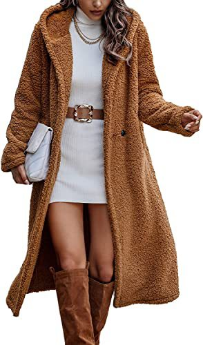 Moda Outono/Inverno Comprimento Net Cor Manga Comprida Plush Casaco Com Capuz Feminino Casaco Corta-vento_voghion.com