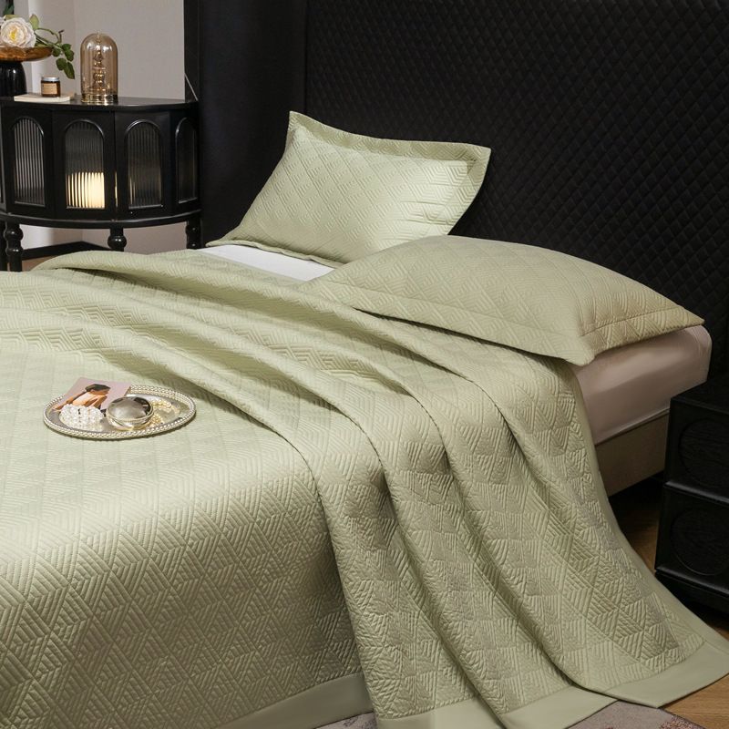 Gesteppte Bettdecke aus reiner Baumwolle, Einzelstück, universell für alle Jahreszeiten, rutschfeste Baumwolle, großes Bettlaken, dreiteiliges Set_voghion.com