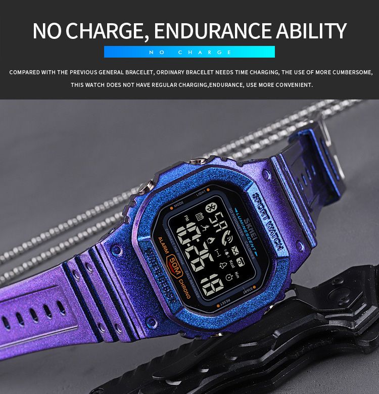 SKMEI 1629 Sport Digital Watch For Men Military Pedometer Calorie Tracker Mens Bluetooth Phone Wristwatch Clock Smartwatch Reloj_voghion.com