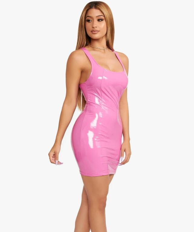 Damesmode sexy mouwloze tas heup rok mouwloze minirok_voghion.com