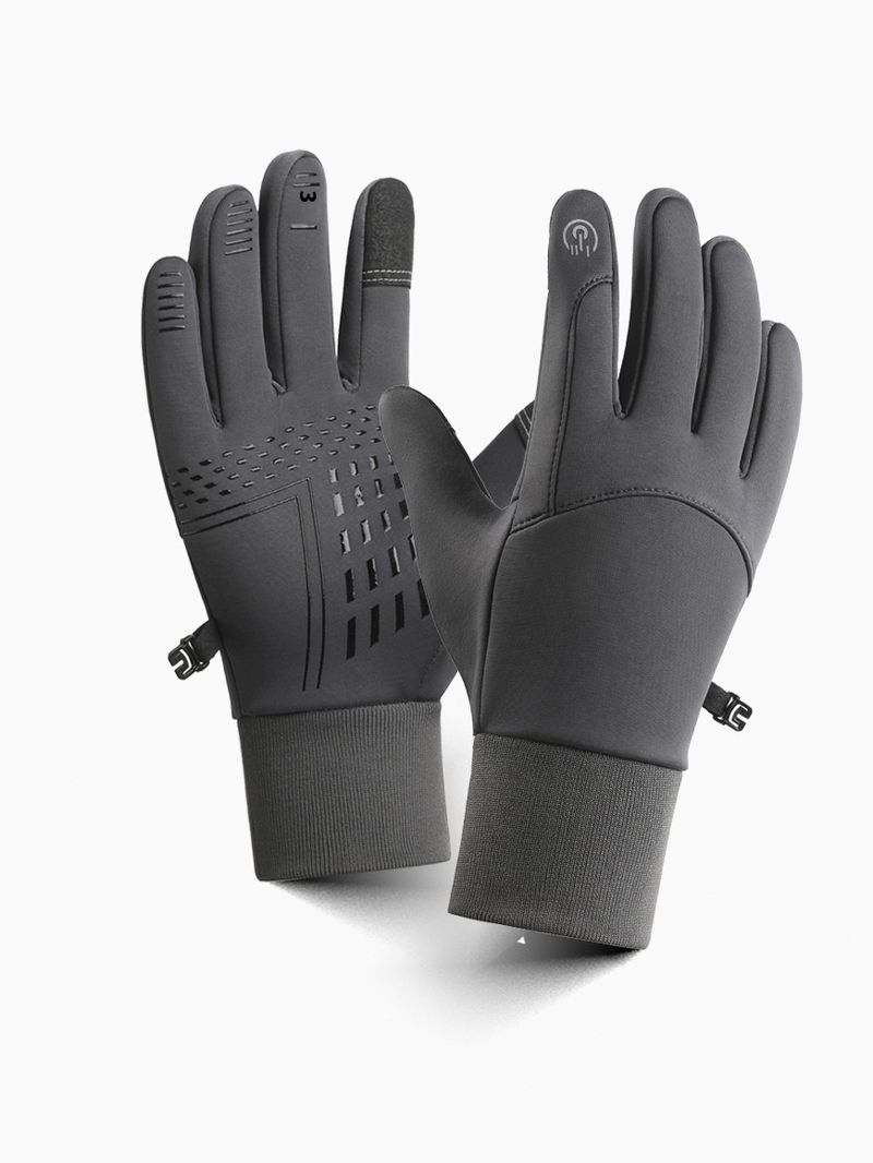 Warm Cycling Gloves For Autumn And Winter Skiing And Mountaineering Men's Driving And Cycling Velvet Touch Screen Anti Slip And Dew, Two Fingers_voghion.com