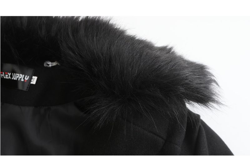 Abrigo de invierno estilo británico para hombre: abrigo de mezcla de lana de largo medio con cuello de piel (negro/marrón/verde militar, tallas S-5XL)_voghion.com