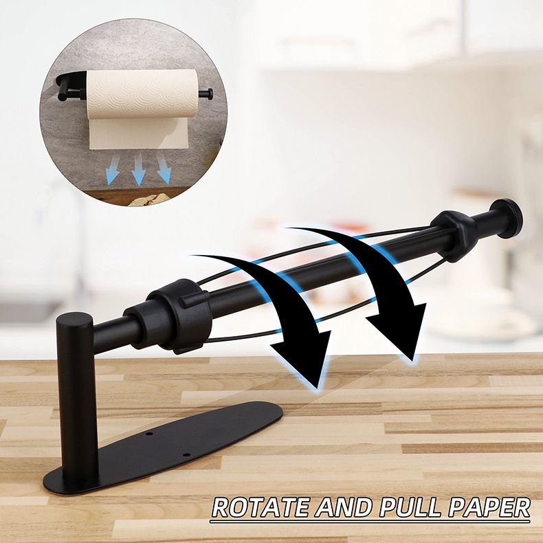 Papierhandtuchhalter unter dem Schrank mit Dämpfungseffekt, Einhandbedienbarer Papierhandtuchhalter zur Wandmontage, Selbstklebend oder Gebohrt_voghion.com