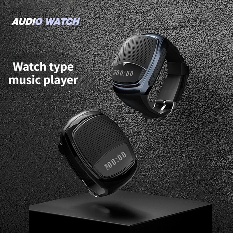 B90 Running Wrist Hand Buetooth Watch Portable Loudly Speaker Sports Music FM Radio Support 8GB 16GB TF Memory Card_voghion.com