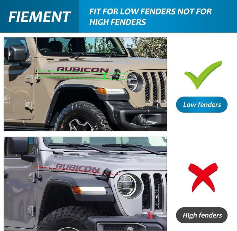 Front & Rear Fenders Compatible With 2020-2024 Jeep Wrangler Gladiator JT Sport & Willys_voghion.com