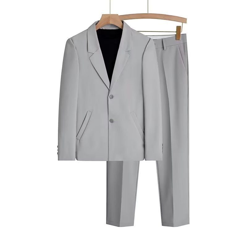 Conjunto de traje holgado y fino para primavera y verano de CT para hombre, estilo formal, informal, moderno y elegante, chaqueta blazer pequeña, tendencia_voghion.com