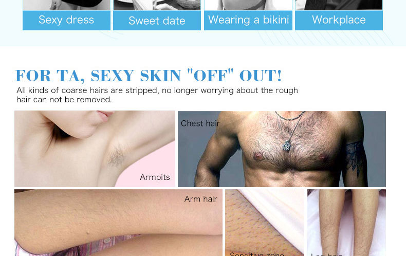 Fjernelse Smertefri hårfjerningscreme under armene Private Bikinier Hudpleje Barbermaskine Hår Fjern voks til damer B_voghion.com