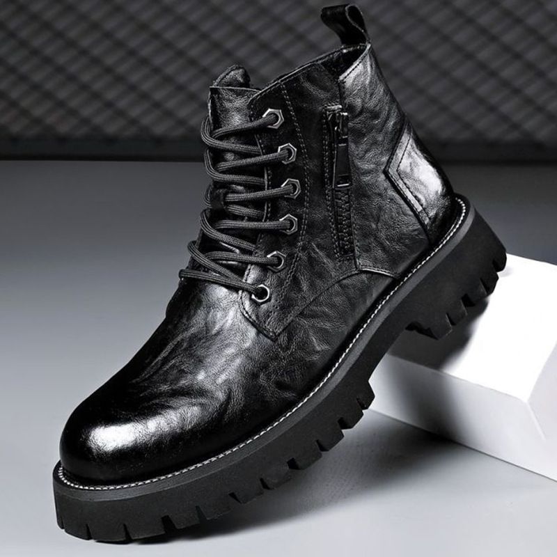 2025 Nieuwe heren hoge leren laarzen Veelzijdige veterschoenen voor werkschoenen Martens Boots_voghion.com
