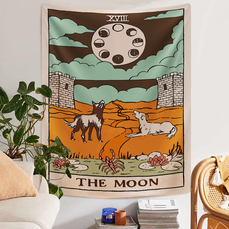 Opknoping clo Tarot merk Boheemse paar skelet achtergrond muur clo decoratieve wandtapijten omarmen home achtergrond_voghion.com