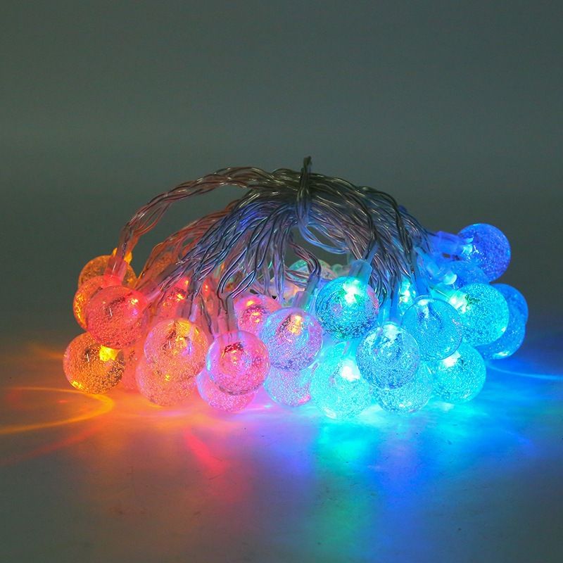 Little White Snowflake Bedroom Ball Pentagram Wholesale Christmas Bubble Atmosphere String LED Camping Col Light_voghion.com