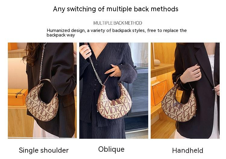 Schulter Tasche 2023 Neue Mode Druck Persönlichkeit Internet Celebrity Damen Unterarm Tasche Textur Kette Diagonal Tasche Beste Verkauf_voghion.com
