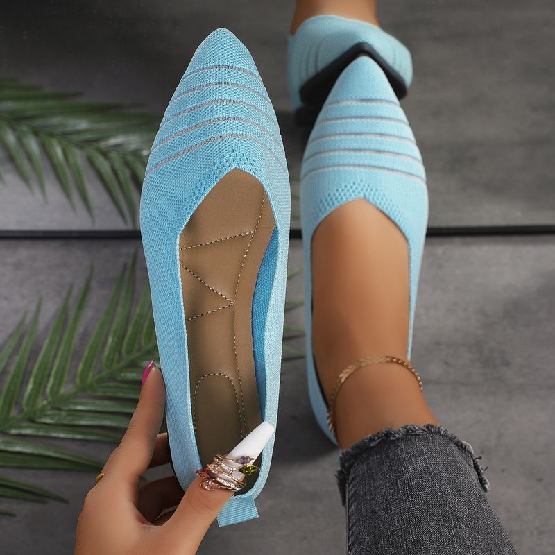 Spring and autumn new large size female flat pointed shallow mouth single shoes_voghion.com