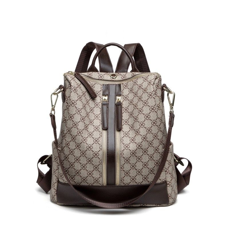 Ny dame 2024 afslappet, let at bære, moderigtig rygsæk med tryk, enkel, håndholdt rejsetaske med én skulder og dobbelt formål._voghion.com