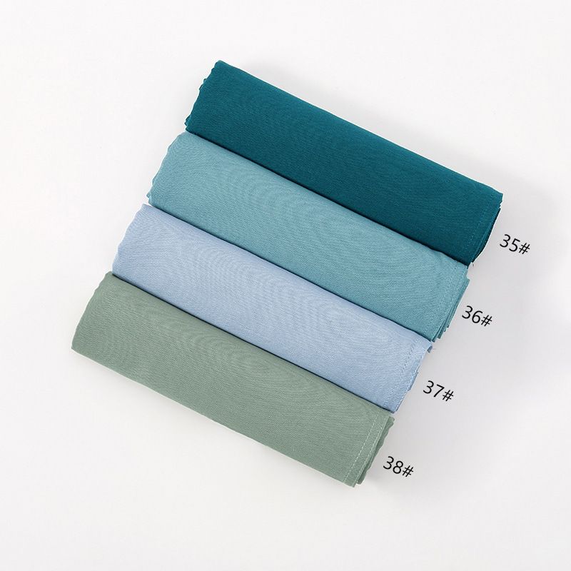 Sciarpe da donna autunno nuovo colore unito vendita calda foulard in cotone malese indonesiano tinta unita bordo largo sottile sciarpa traspirante in modal_voghion.com