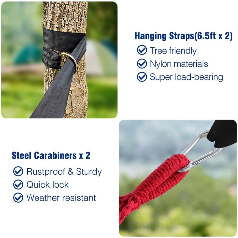 Portable Large Double Camping Swing With Travel, For Camping Outdoors, Indoor Courtyard Hammock_voghion.com
