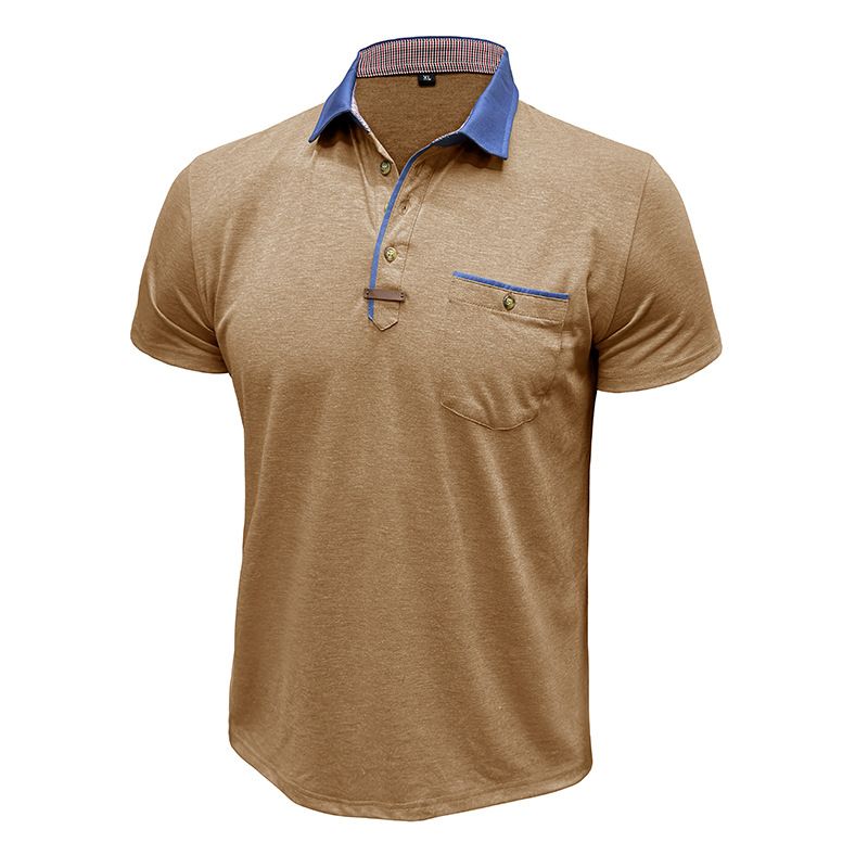Grenzüberschreitende Sommer europäischen und amerikanischen Herren Kurzarm Revers T-Shirt, Außenhandel Herren Polo Shirt Casual Top Großhandel_voghion.com