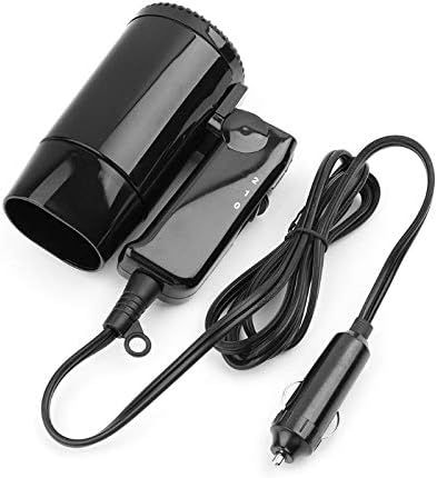 Tragbarer 12-V-Haartrockner, heiß und kalt, zusammenklappbar, für Camping und Reisen, Auto-Trockner, Gebläse, Fensterentfroster, Stecker für Zigarettenanzünder_voghion.com