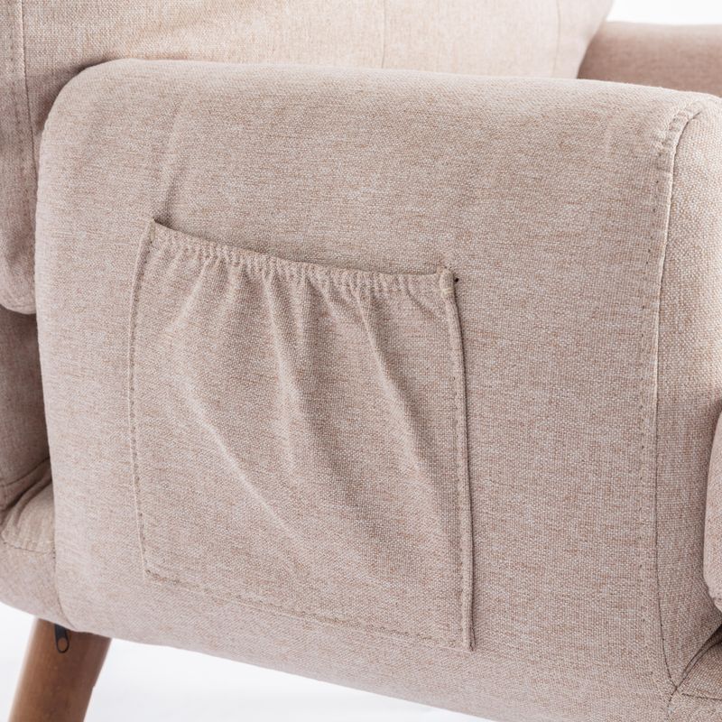Fauteuil inclinable avec repose-pieds, réglable en 5 positions et rangement latéral, design ergonomique pour le salon_voghion.com