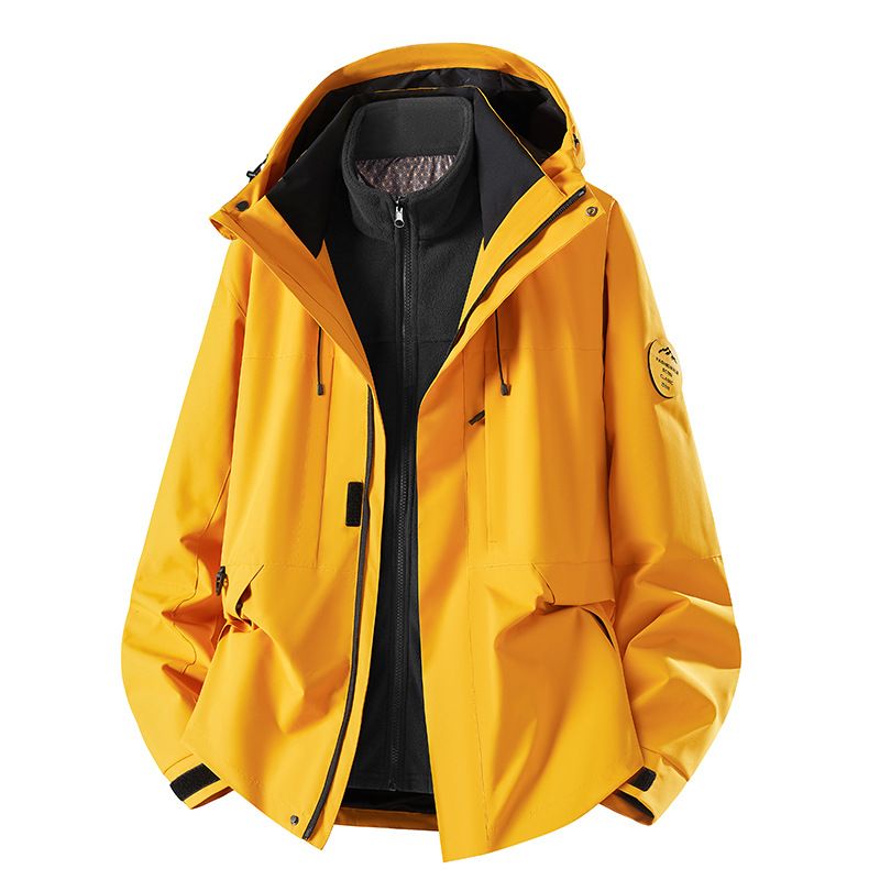 Herbst Outdoor Wasserabweisende 3-in-1 Nerzfleecejacke Hochwertiger winddichter wasserdichter Übergrößenmantel_voghion.com