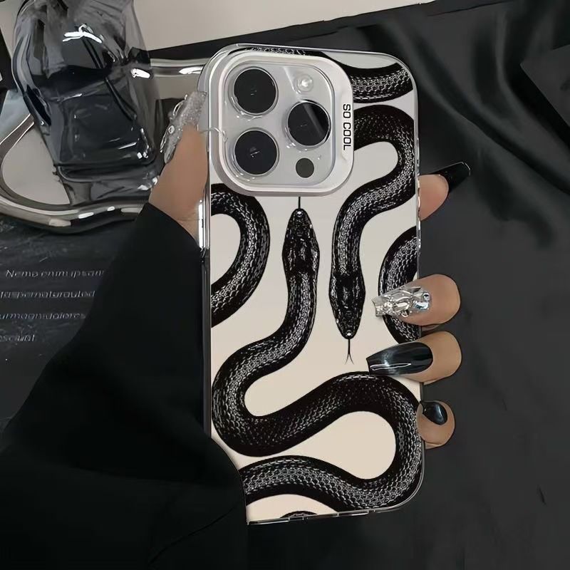 Dark Double Snake For Iphone16 Mobile Phone Case New Iphone15promax European And American Wind 14/13/12 Pro_voghion.com