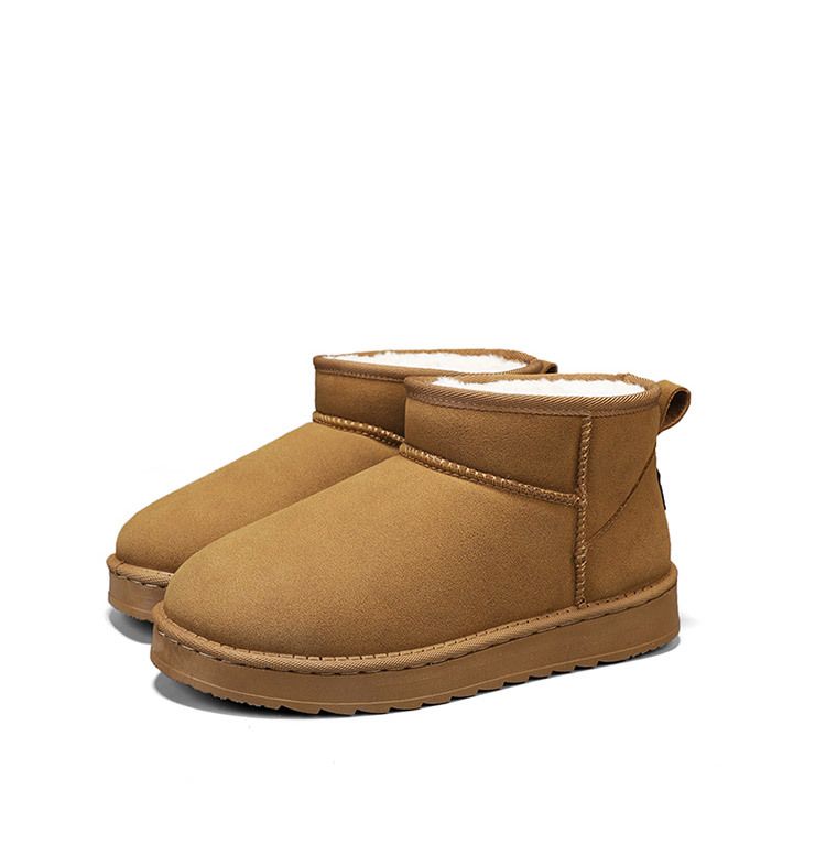 Herren Anti-Rutsch-Schneestiefel Winter Verdicktes Fleecefutter Warme Schuhe Mit Hohem Absatz Klassische Kurze Stiefel Für Den Außenbereich_voghion.com