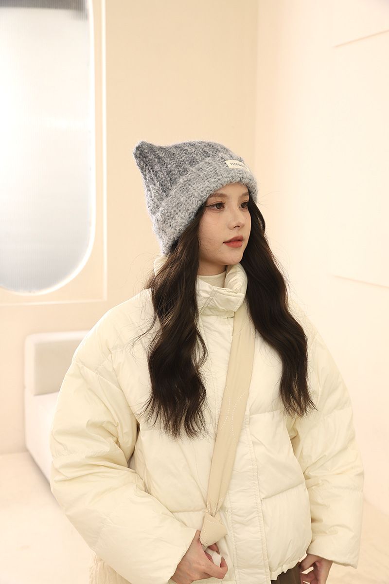 Versione coreana dello stile Yabi, graziose orecchie di gatto (pane a forma di orecchio di gatto cotto a vapore), lana per maglieria graduale, autunno caldo per bambini_voghion.com