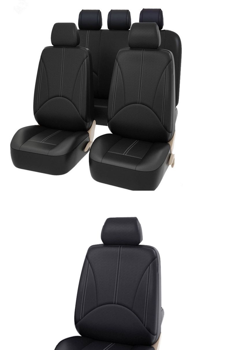 Universal Auto Abdeckung Protector PU Leder Vorne und Hinten Sitz Zurück Kissen Pad Matte Rückenlehne Für Auto Innen Lkw SUV_voghion.com