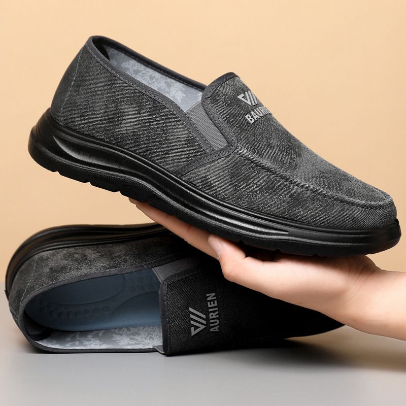 Spring And Autumn Ultra-light Men's Old Beijing Polyurethane Cloth Flat Driving Comfortable Dad Casual Work Shoes_voghion.com
