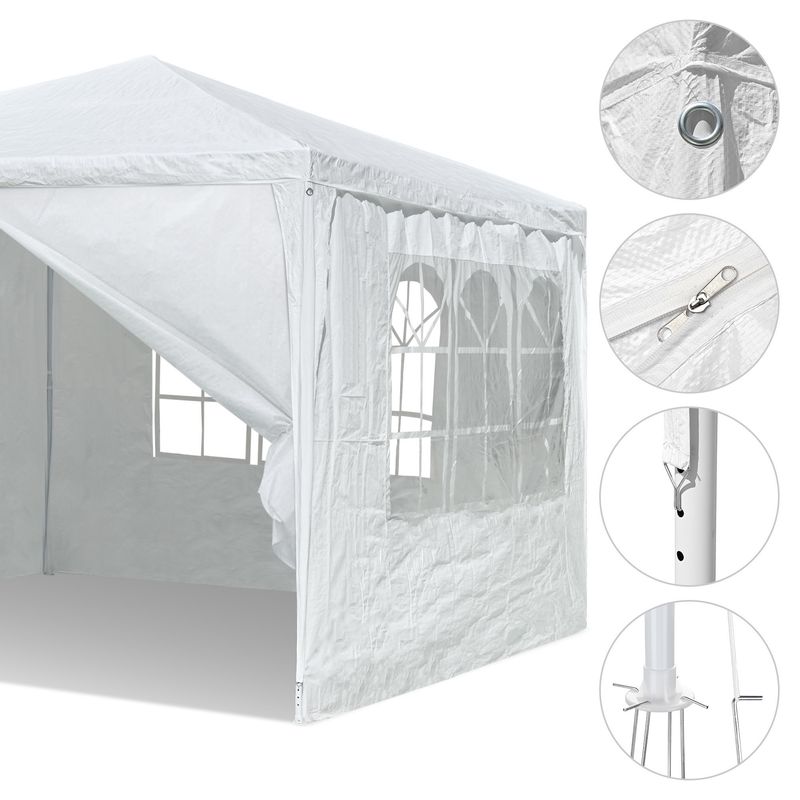 3*3m Gazebo/Wedding Tent w/4 Side Wall_voghion.com