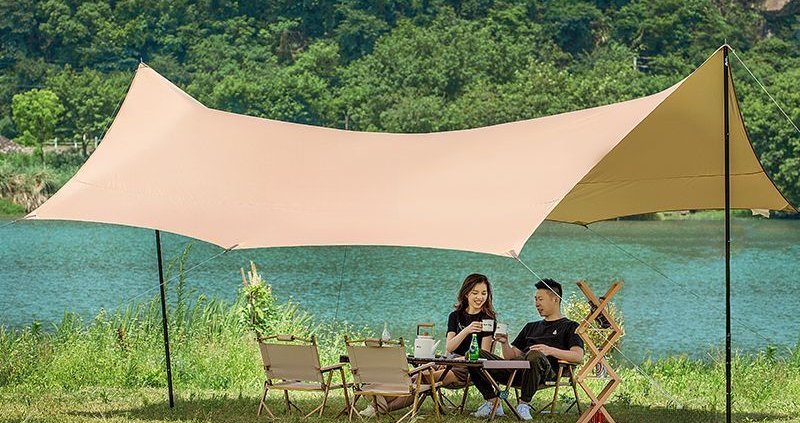 Mugod Outdoor Camping Portable Sunshade Rainproof UV Protection Beach Canopy_voghion.com