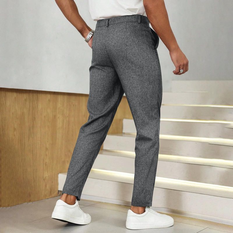 "Herren Slim Fit Freizeithose mit dekorativen Taschen - Bequeme Hose aus Baumwollmischung für Business & Freizeit"_voghion.com