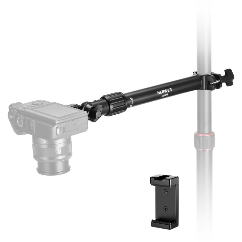 NEEWER Überkopfhalterung mit Telefonclip 28 cm 180° und 360° Haltearm Schreibtischständer für Kamera LED Ringlicht Mikrofon_voghion.com
